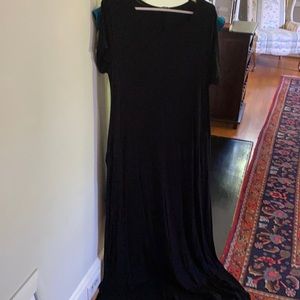 Black knit dress